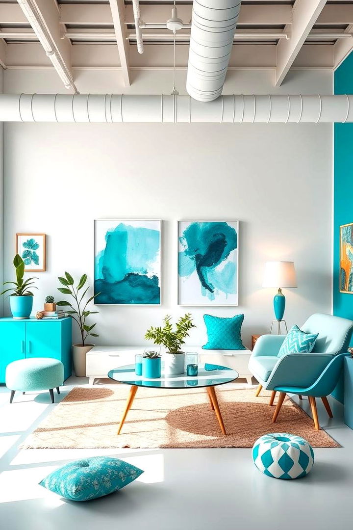Vibrant Turquoise and Teal Harmony - 22 Blue and Green Color Combos for Decorating