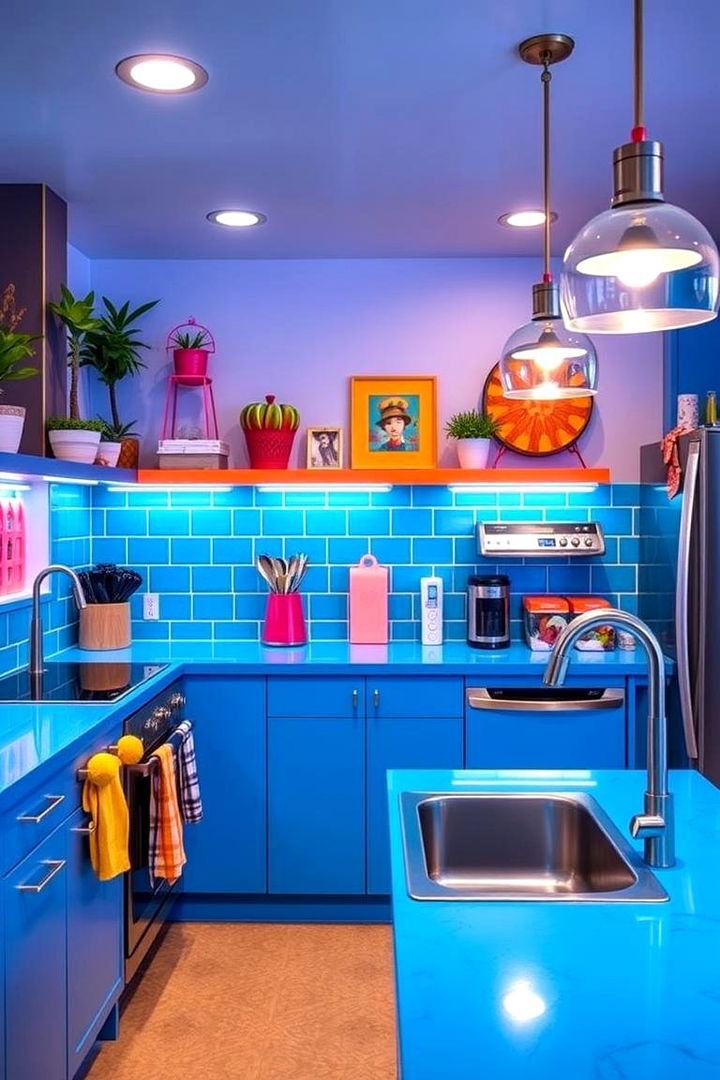 Vibrant and Energetic Ambiance - 22 kitchens with blue countertops