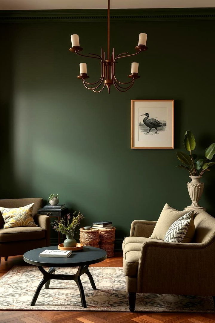 Vibrant yet Understated Decor - 22 Dark Olive Green House Designs