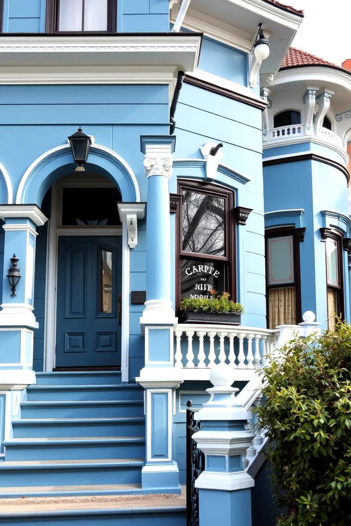 Victorian Elegance Redefined - 22 Blue House With Black Trim Ideas