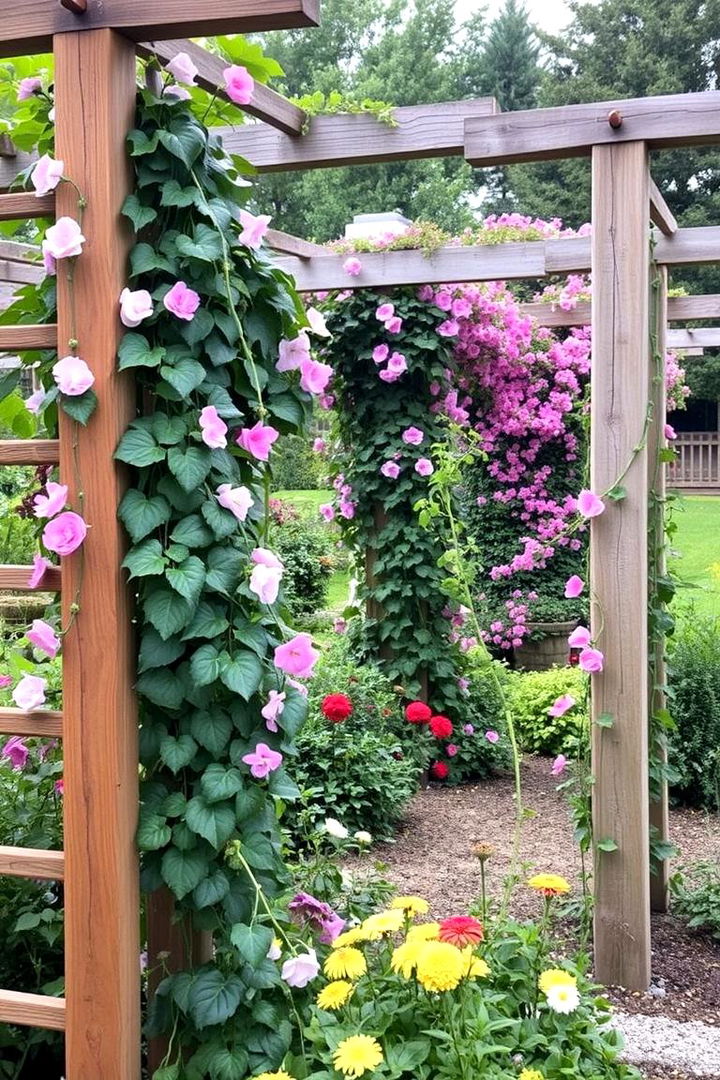 Vine Covered Trellises - 22 Greek Garden Ideas