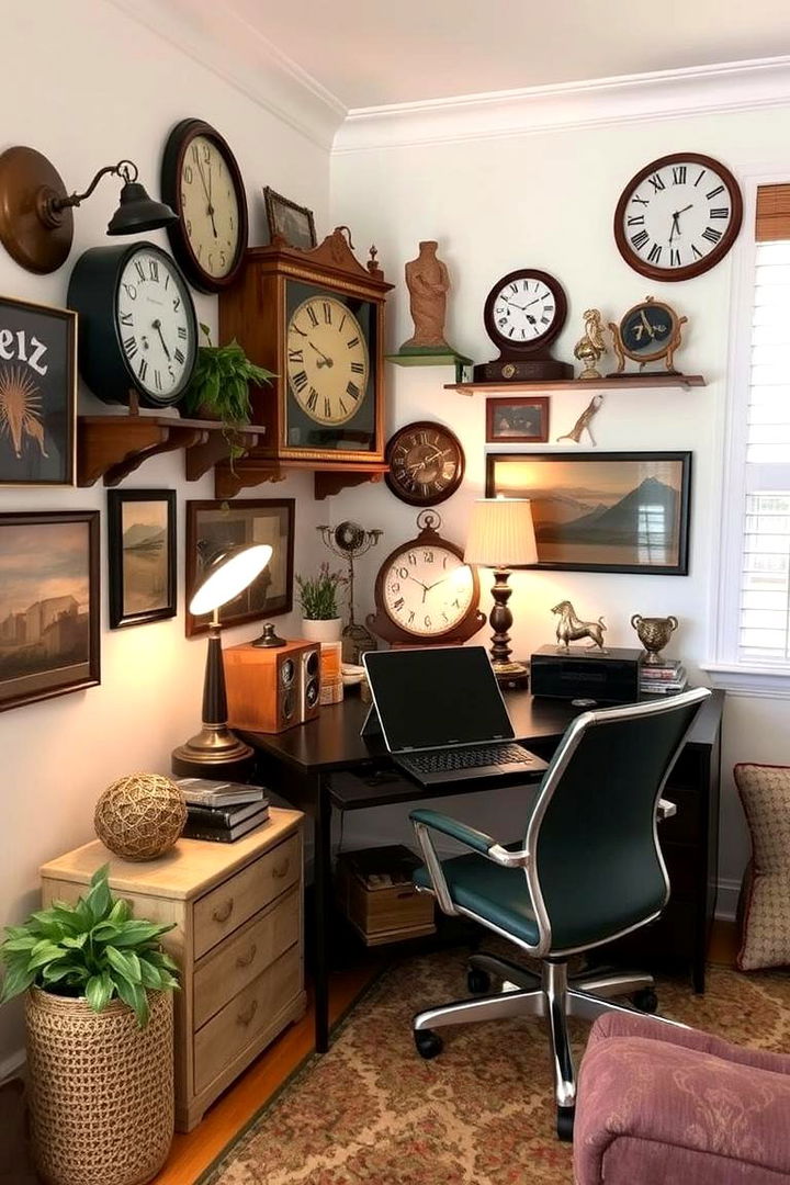 Vintage Accent Pieces - 22 Bohemian Home Office Ideas