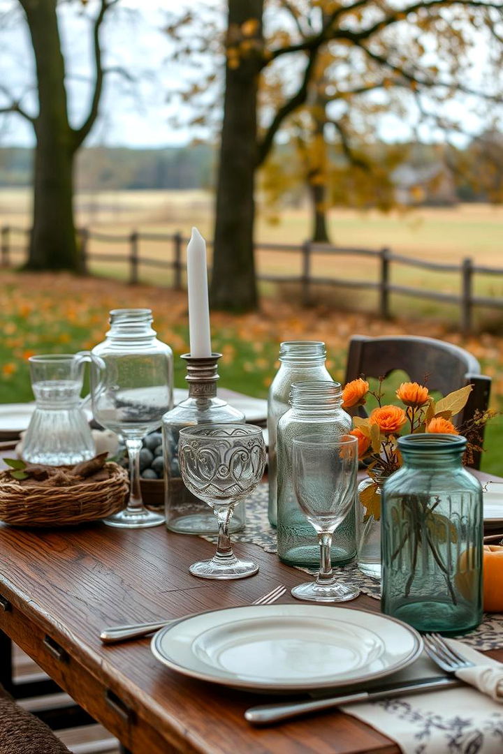 Vintage Accents - 22 Fall Table Decor Ideas