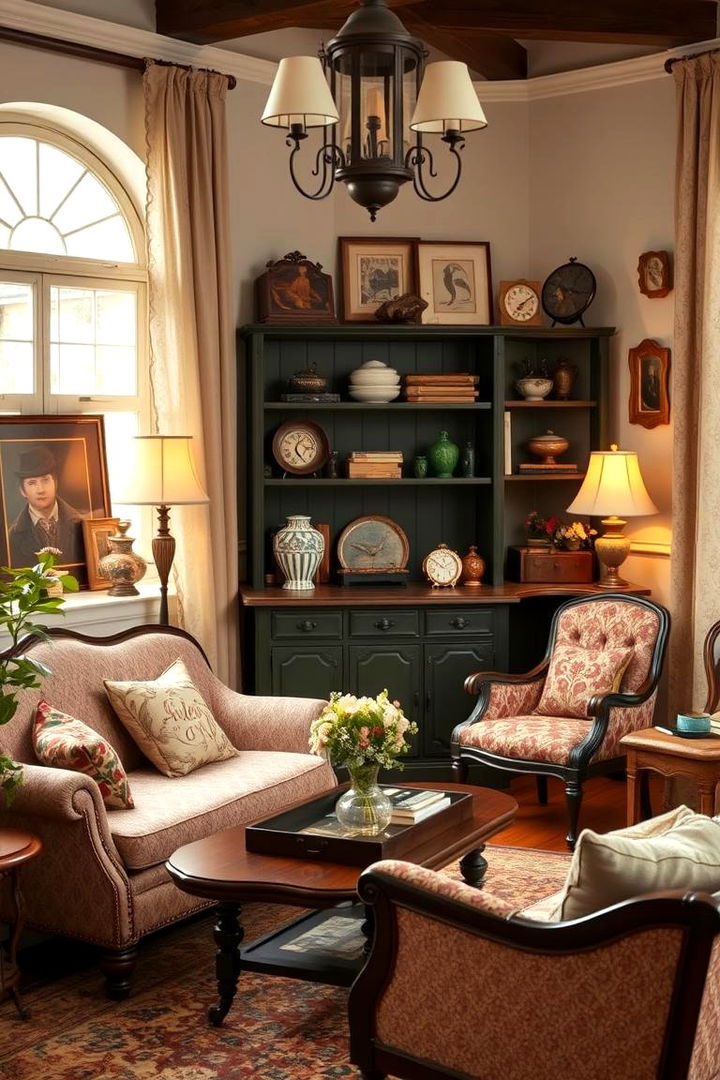 Vintage Accents - 22 Moody Boho Living Room Ideas