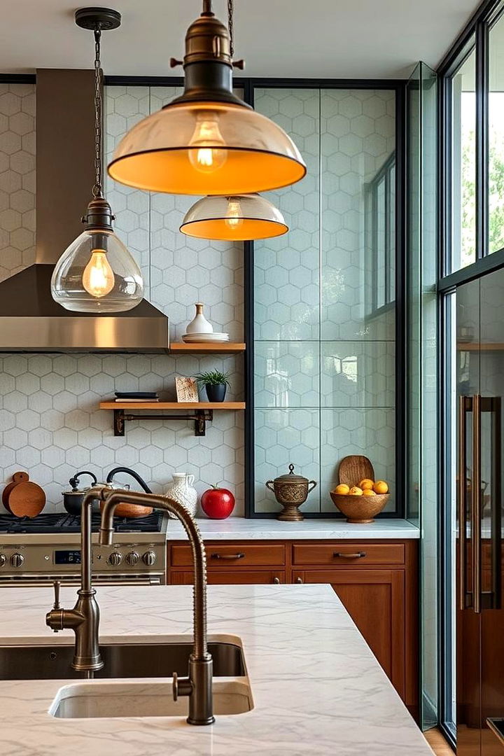 Vintage Accents Blended with Modern Glass Architecture - 22 Greenhouse Kitchen Design Ideas