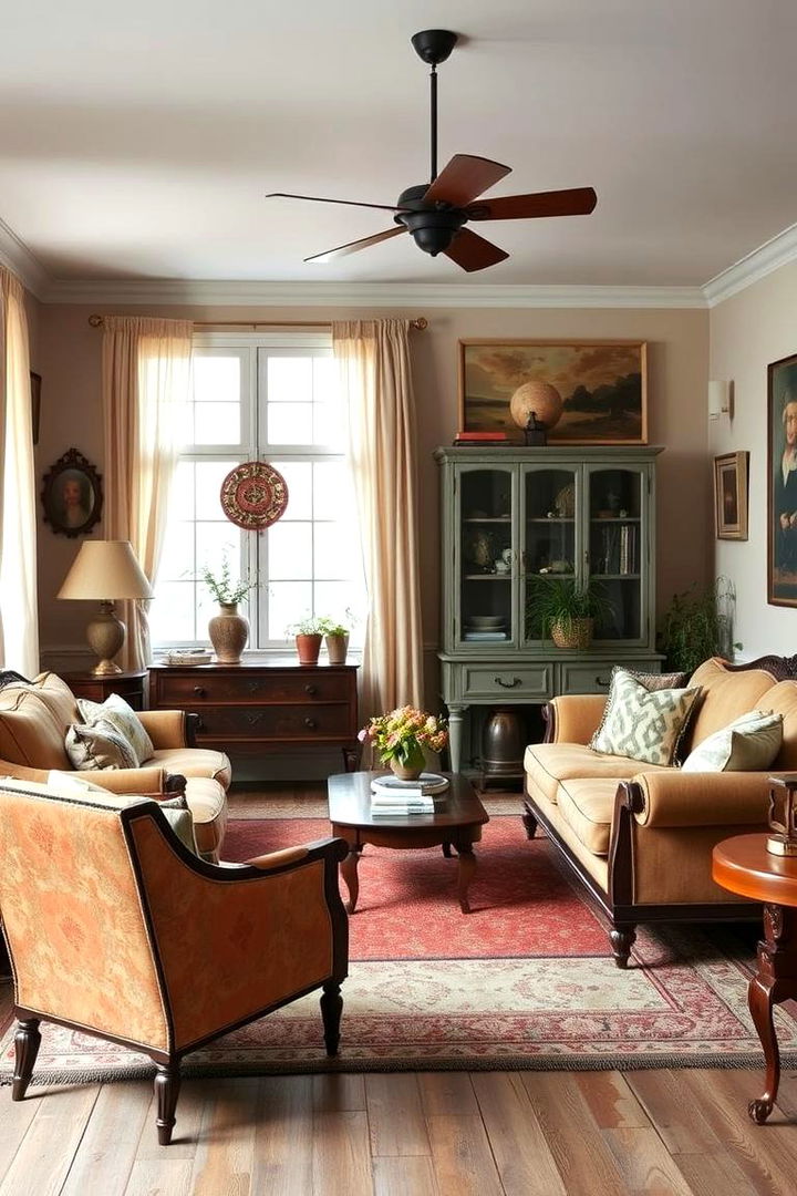 Vintage Accents and Antiques - 22 Boho Living Room Ideas