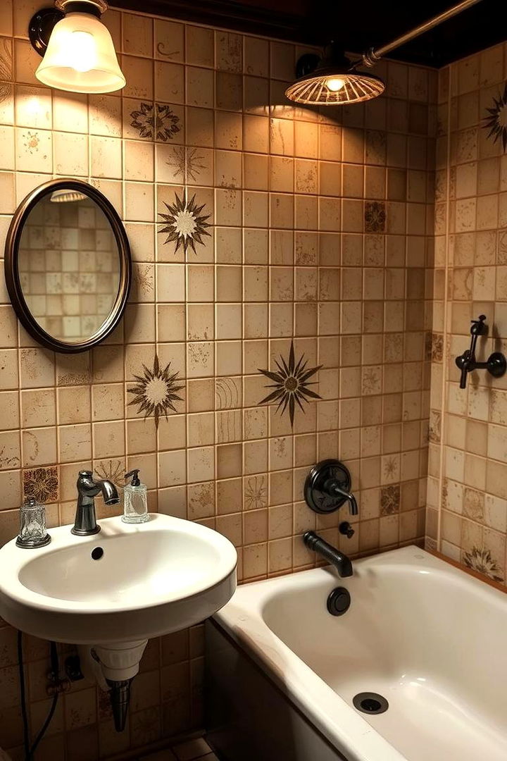 Vintage Appeal with Antique Look Tiles - 22 Small Bathroom Flooring Ideas