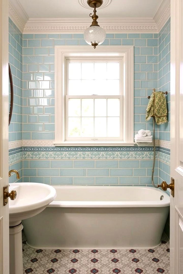 Vintage Aqua Inspirations - 22 Blue Tile Bathroom Ideas