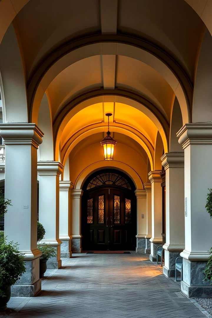 Vintage Arched Entry Walkways - 22 Covered Walkway Ideas