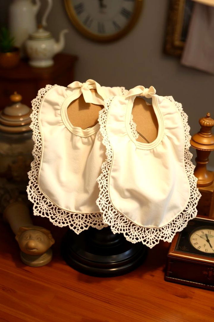 Vintage Baby Bib Centerpiece - 22 Baby Shower Centerpiece Ideas