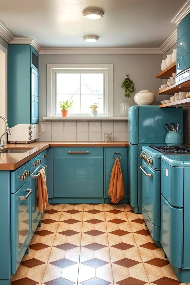 Vintage Blue Appliances - 22 Blue French Country Kitchen Ideas
