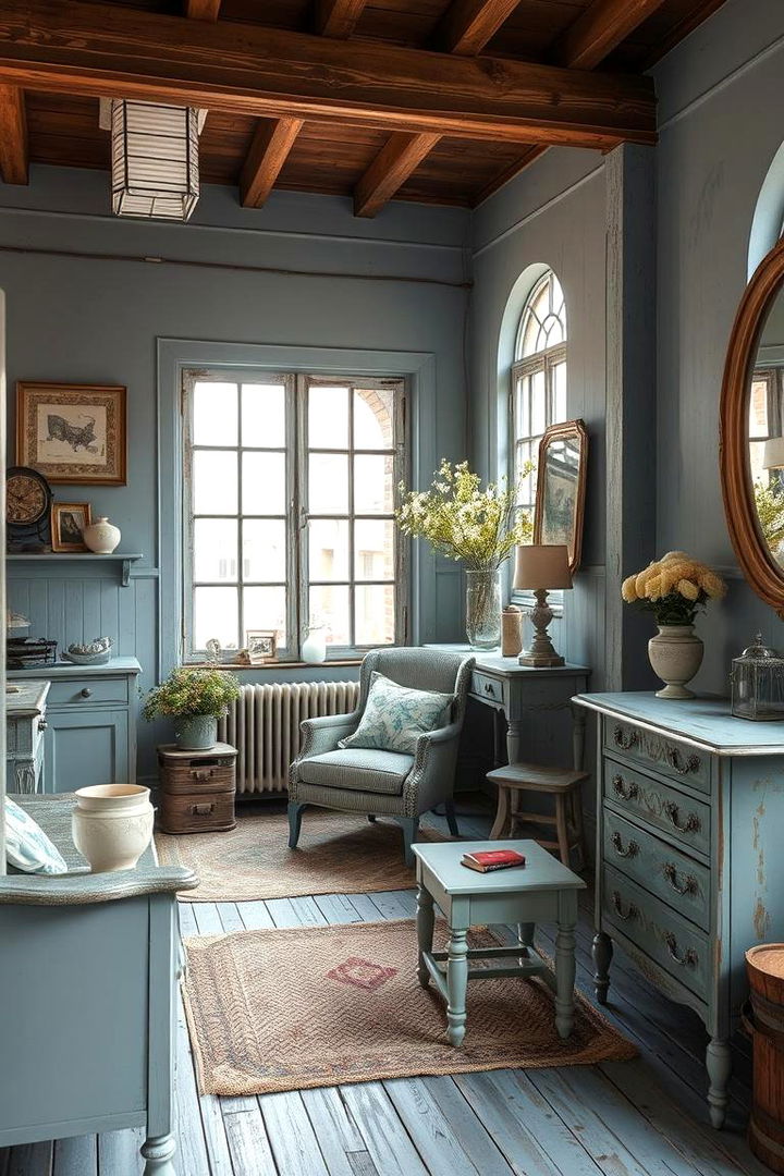 Vintage Blue Charm - 22 Blue and Grey Bedroom Ideas