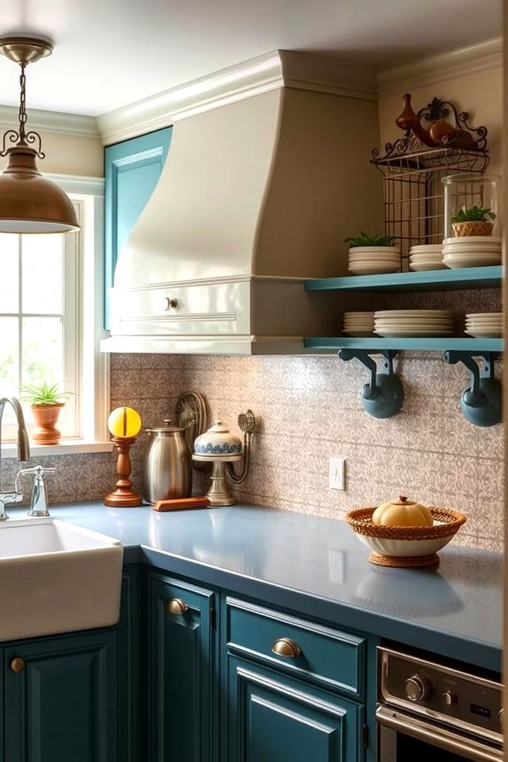 Vintage Blue Elegance - 22 kitchens with blue countertops