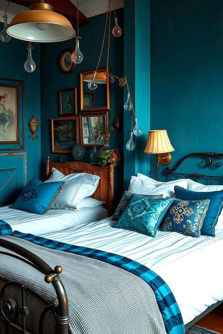 Vintage Blue Glamour - 22 Moody Blue Bedroom Ideas