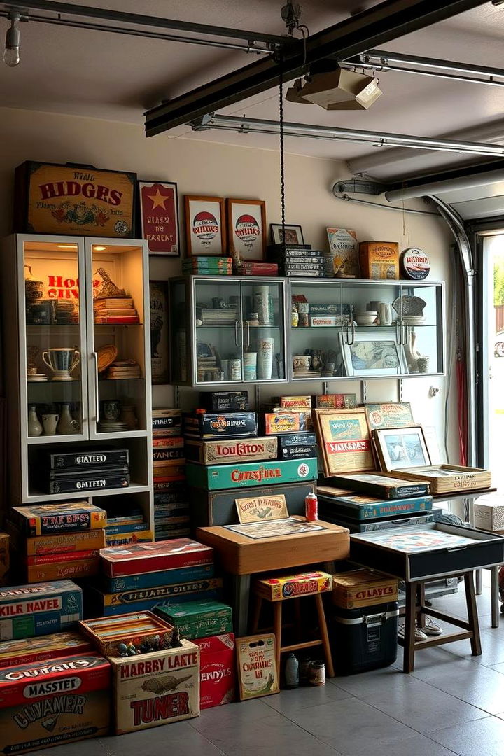 Vintage Board Games Collection - 22 Garage Game Room Ideas