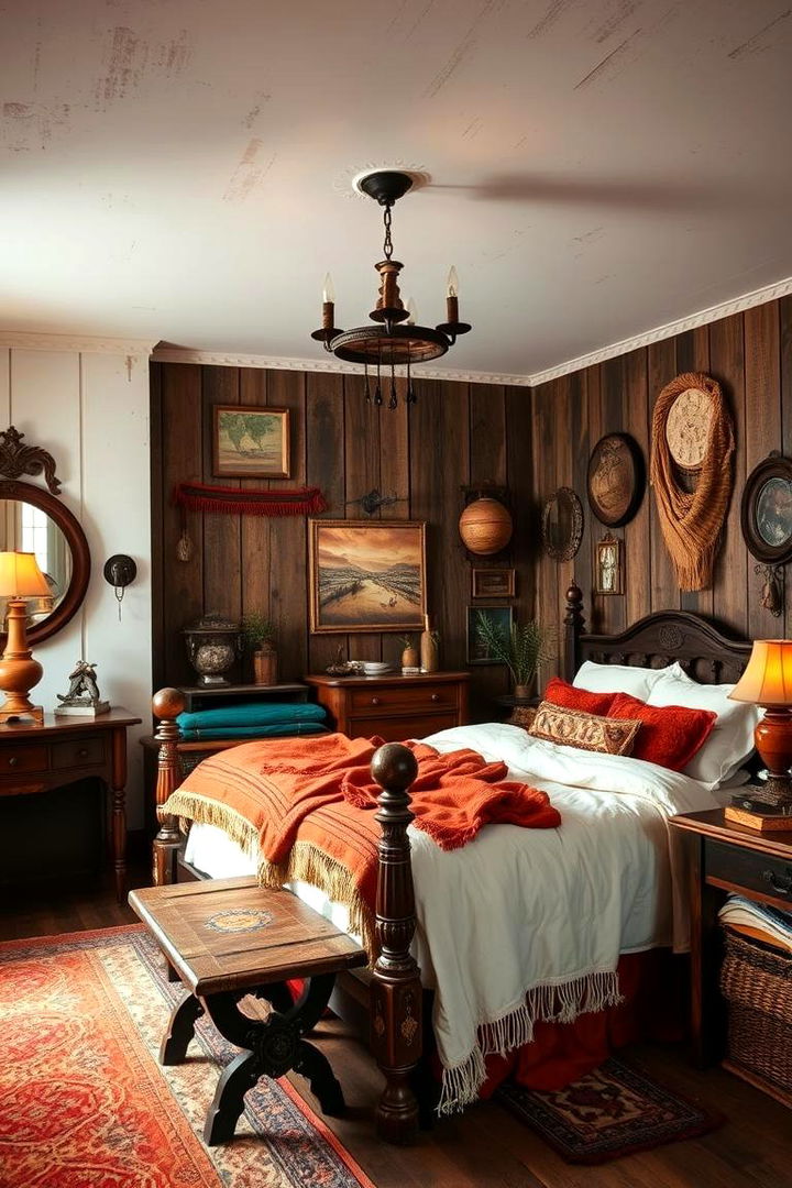 Vintage Boho Furnishings - 22 Boho Burnt Orange Bedroom Ideas