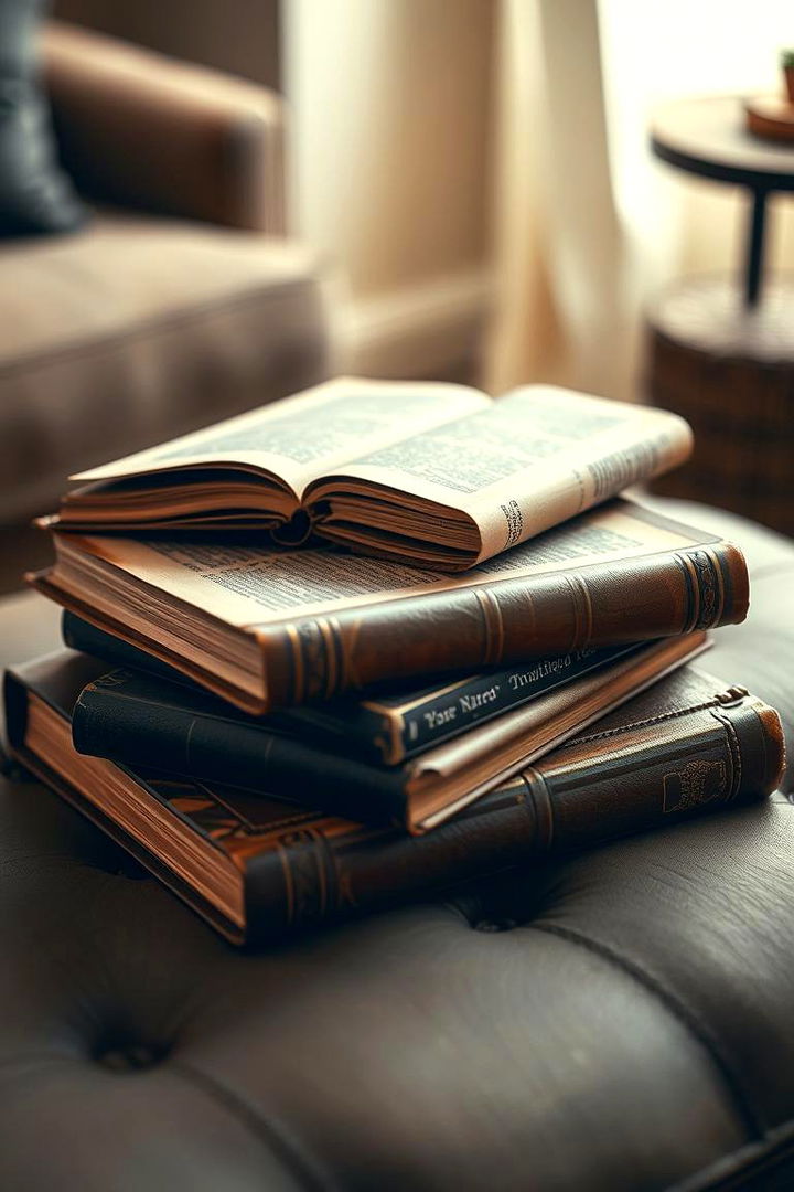 Vintage Book Collections - 22 Coffee Table Centerpiece Ideas