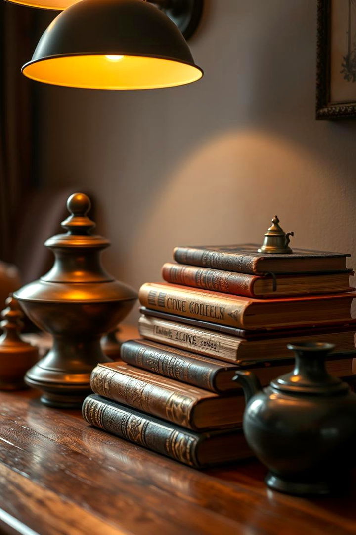 Vintage Book Stack Arrangements - 22 non-floral wedding centerpiece ideas