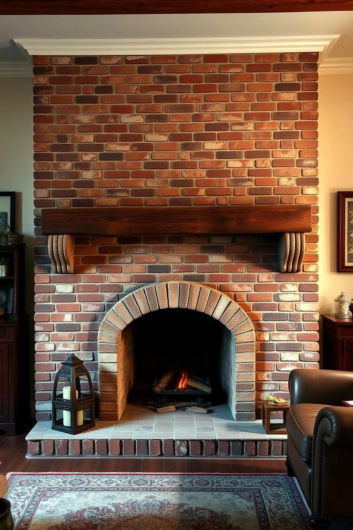 Vintage Brick Fireplace - 22 Fireplace Ideas