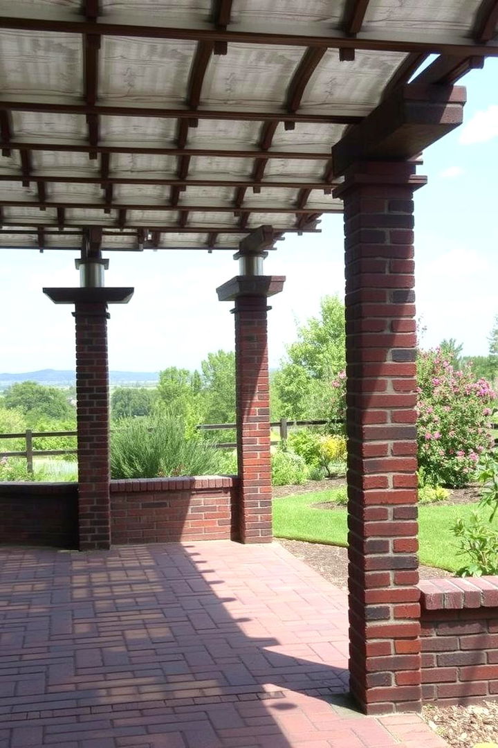 Vintage Brick Layout - 22 Pergola Flooring Ideas