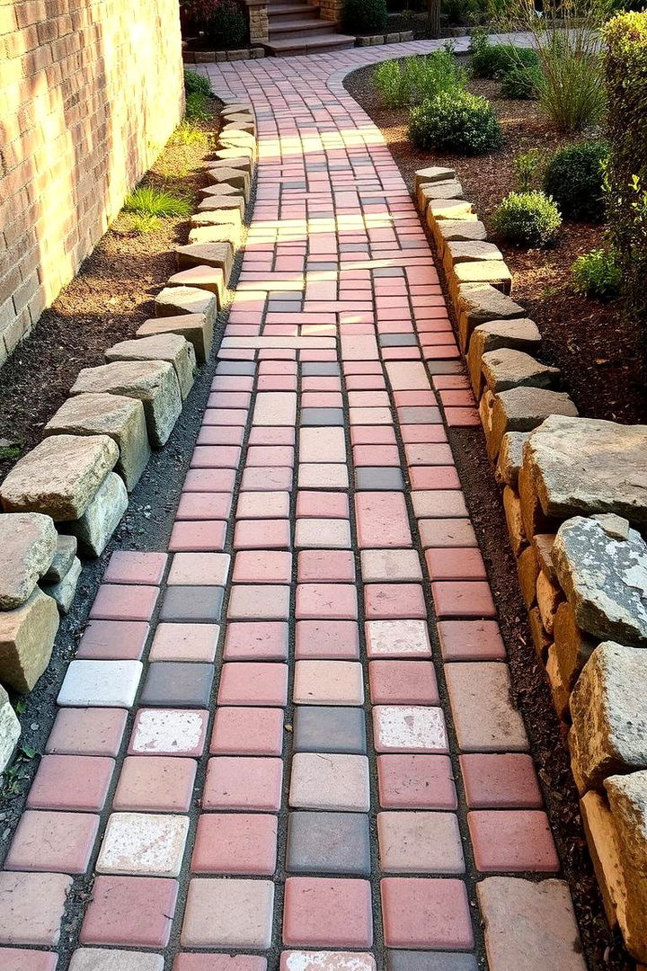 Vintage Brick and Stone Mix - 22 Stone Walkway Ideas