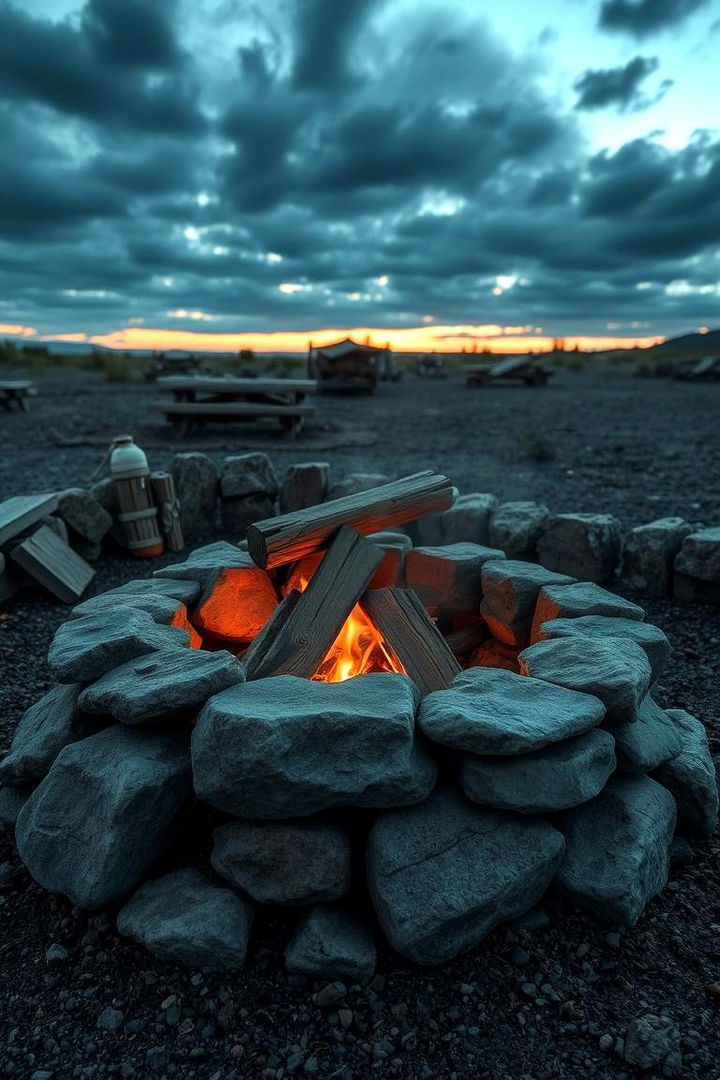 Vintage Campfire Stone Pit - 22 Rustic Fire Pit Ideas