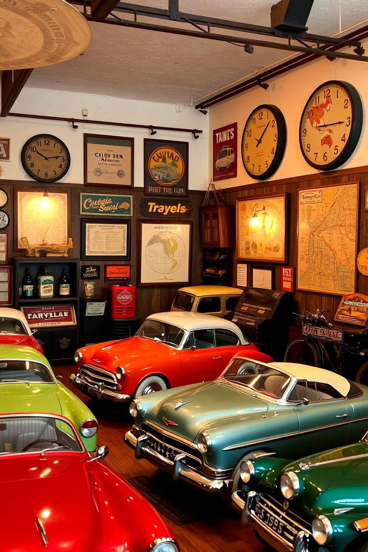 Vintage Car and Road Trip Theme Den - 22 Luxury Man Cave Ideas