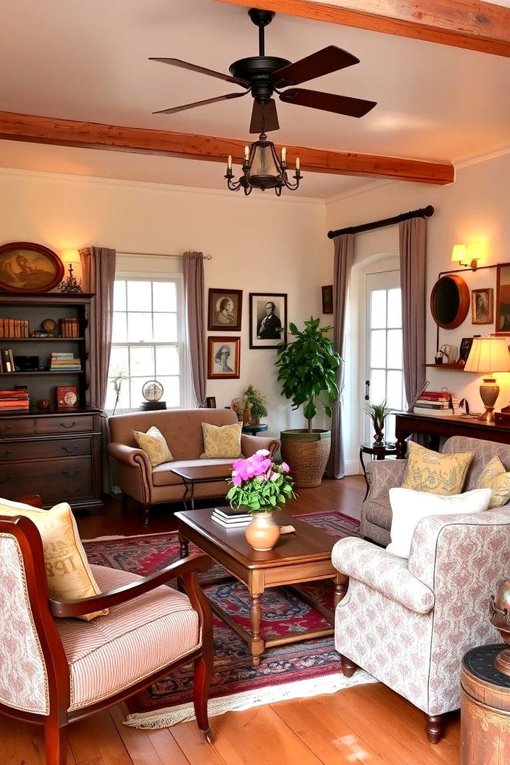 Vintage Charm Accents - 22 Pinterest Living Room Decor Ideas