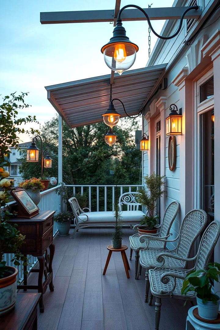 Vintage Charm Balcony - 22 Balcony Deck Ideas