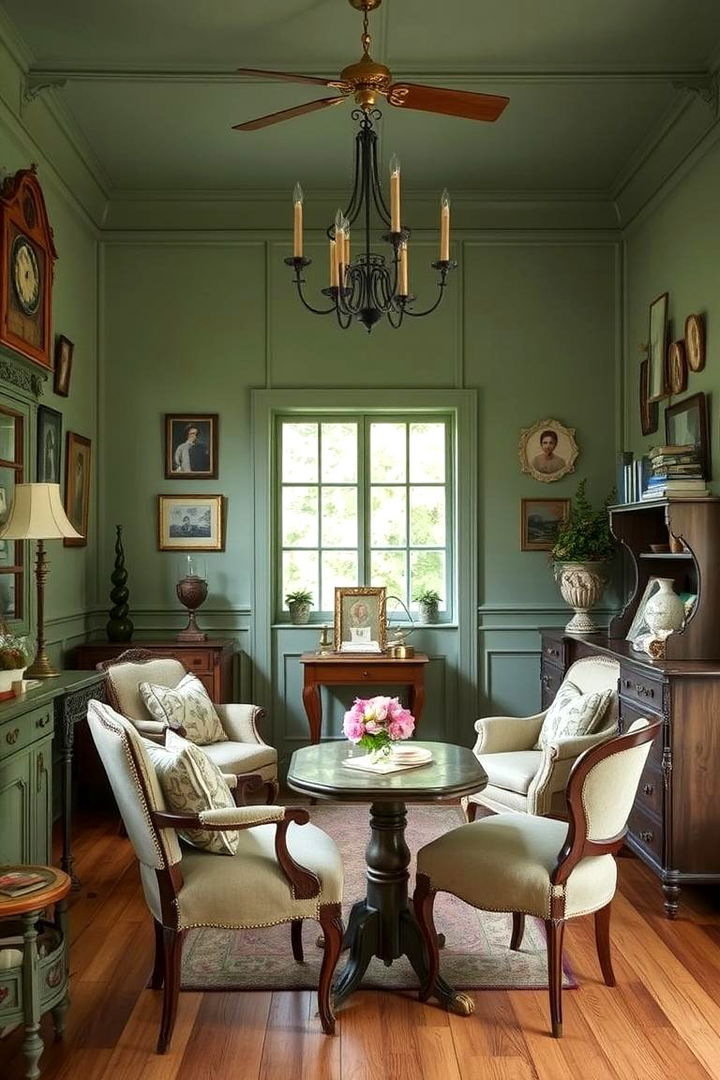 Vintage Charm Enhanced by Sage - 22 Sage Green Paint Color Ideas