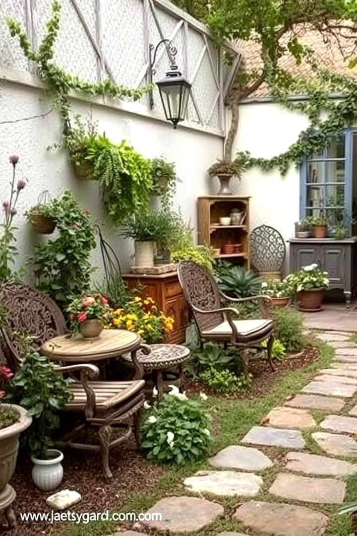 Vintage Charm Garden - 22 Small Walled Garden Ideas
