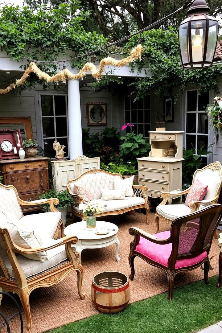 Vintage Charm Lounge - 22 Outdoor Living Room Ideas
