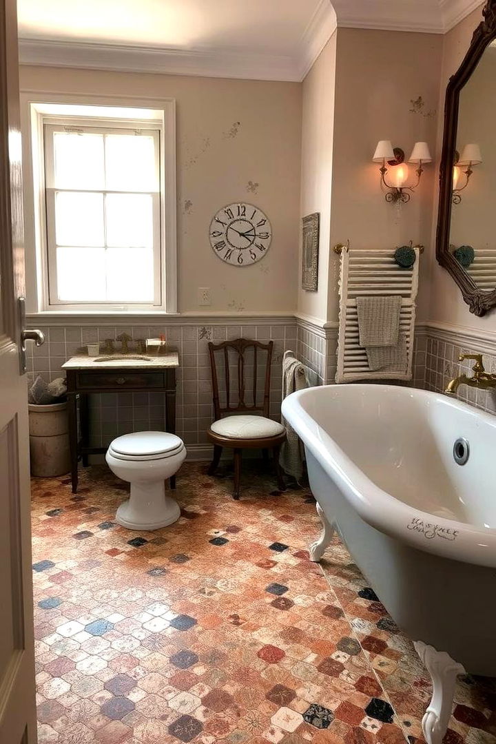 Vintage Charm Mosaic - 22 Bathroom Mosaic Floor Tile Ideas