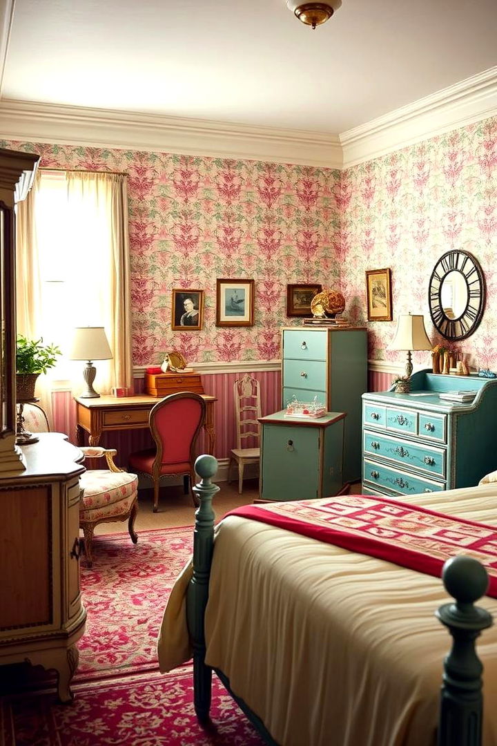 Vintage Charm Revival - 22 Pink and Green Bedroom Ideas