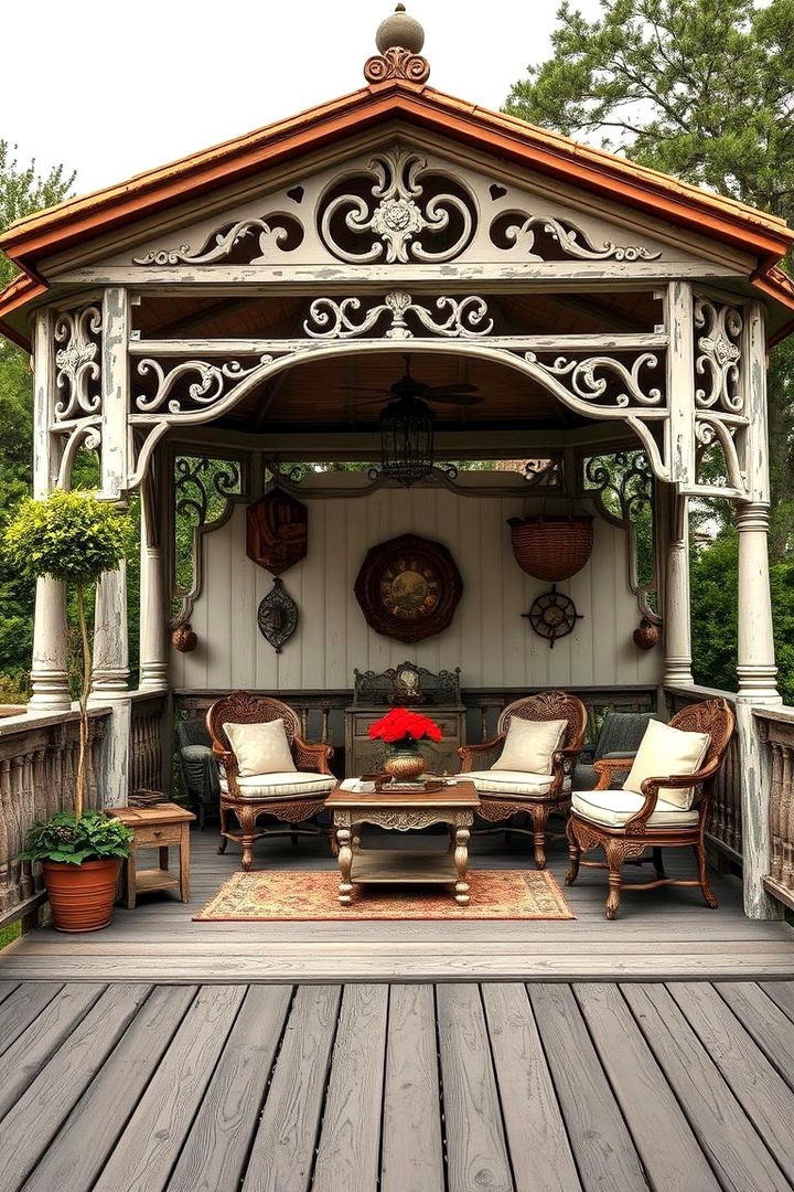 Vintage Charm Setup Gazebo - 22 Gazebo on Deck Ideas