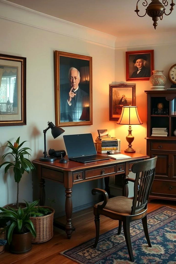 Vintage Charm Touches - 22 Home Office Decor Ideas