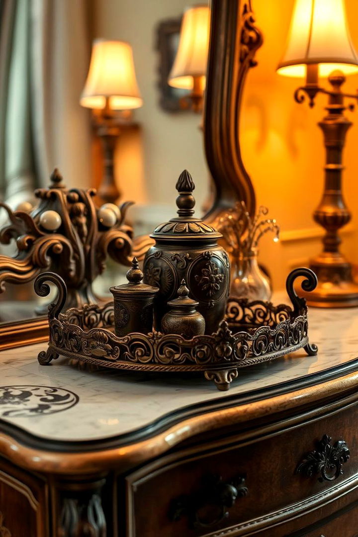 Vintage Charm Tray - 22 Bathroom Tray Ideas