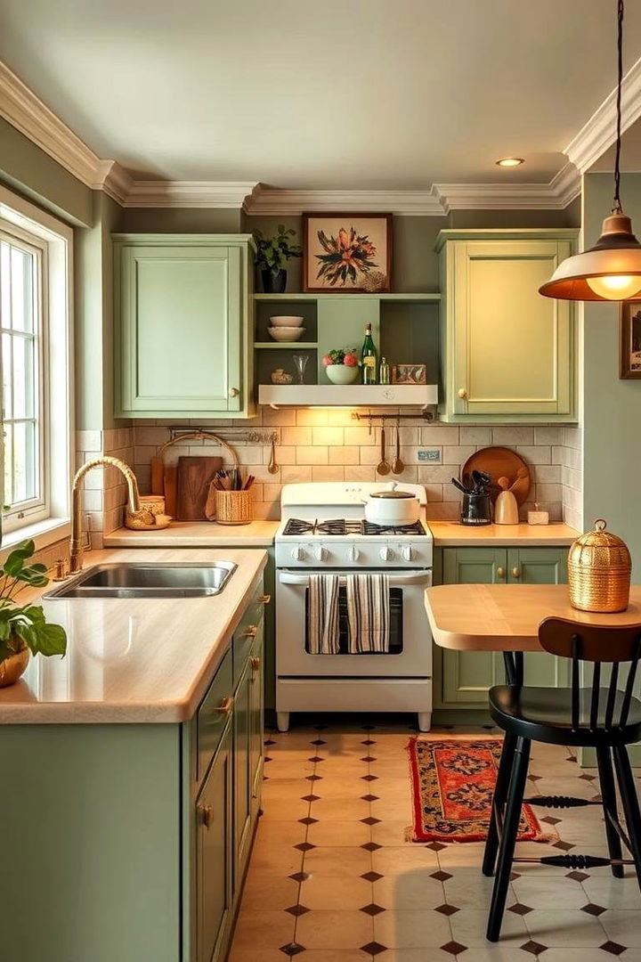 Vintage Charm in Sage Green - 22 Sage Green Kitchen Ideas