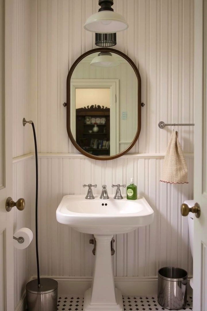 Vintage Charm with Beadboard Detailing - 22 Beadboard Bathroom Ideas