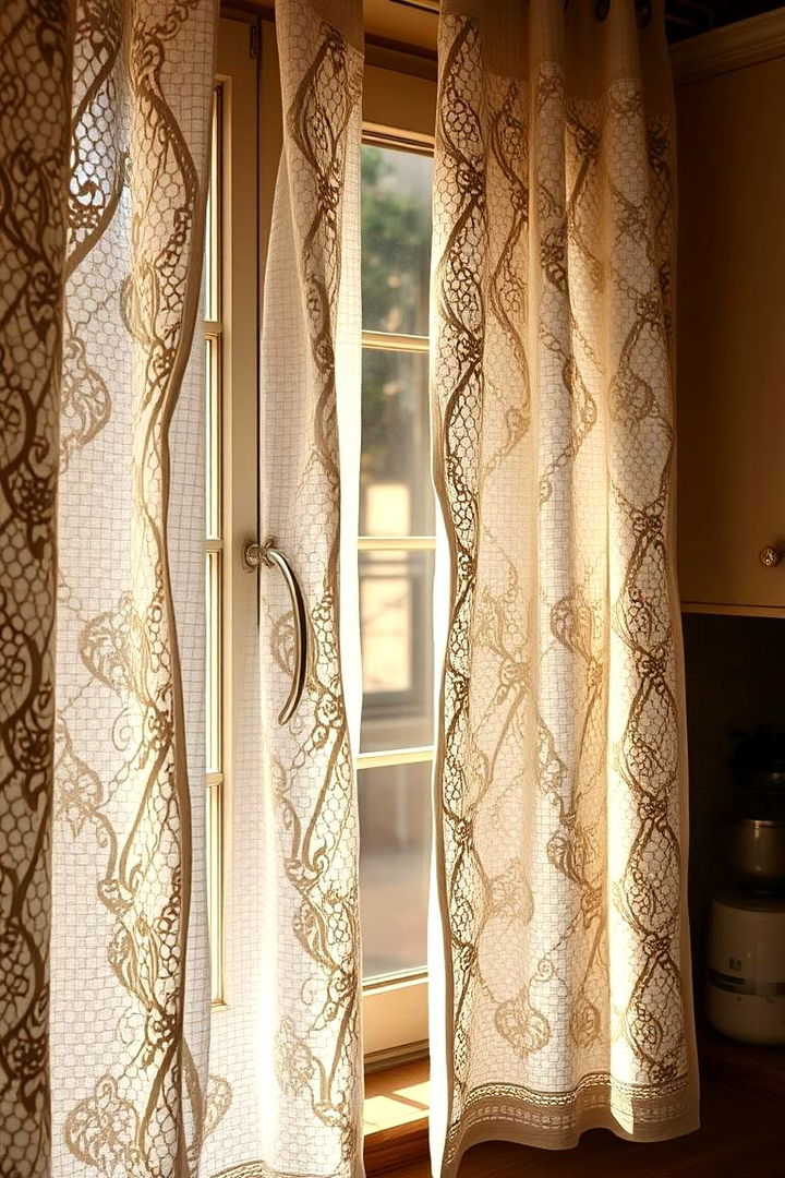 Vintage Charm with Lace Details - 22 Kitchen Curtain Ideas