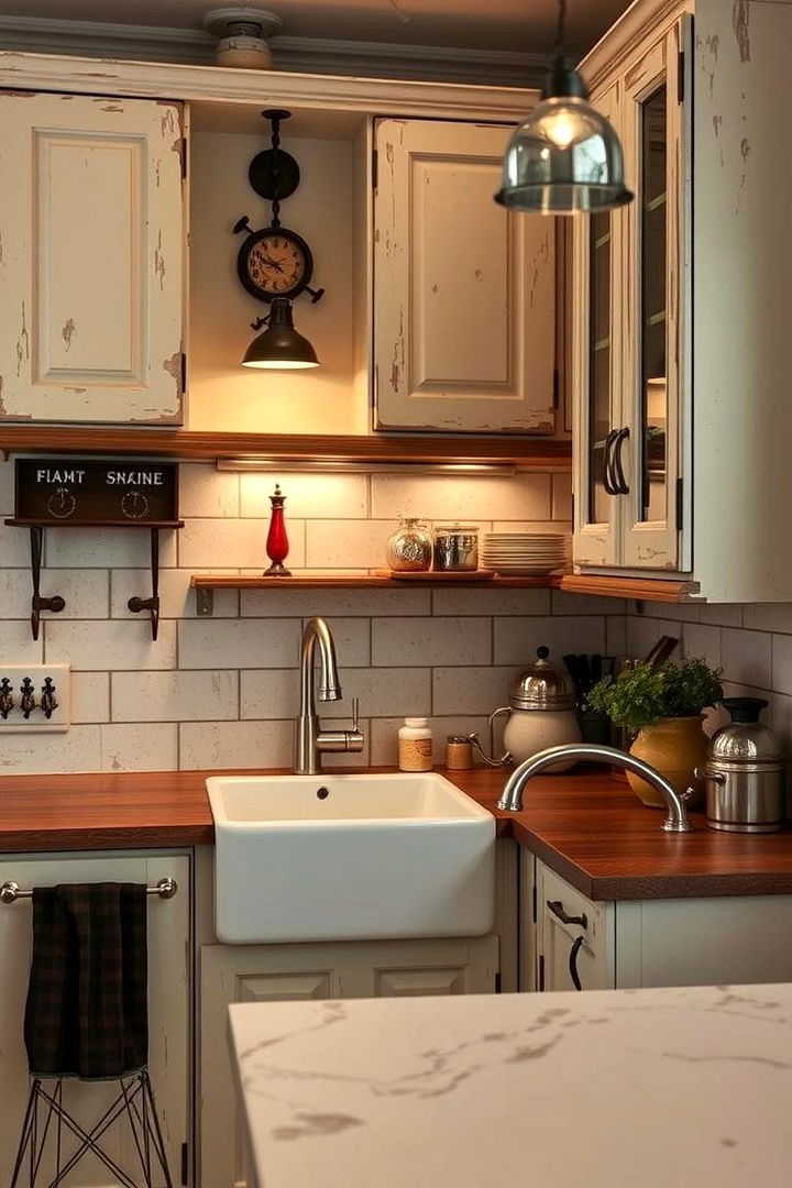 Vintage Charm with Modern Touches - 22 Corner Kitchen Sink Ideas