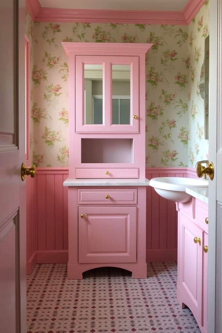 Vintage Charm with Pastel Hues - 22 Pink and Green Bathroom Design Ideas