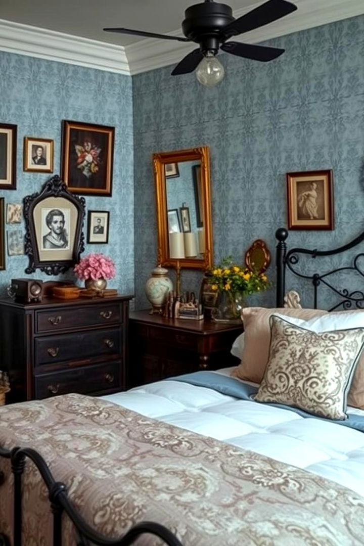 Vintage Charm with a Contemporary Twist - 22 Black and Blue Bedroom Ideas