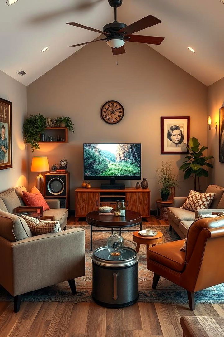 Vintage Charm with a Twist - 22 Tv Room Ideas