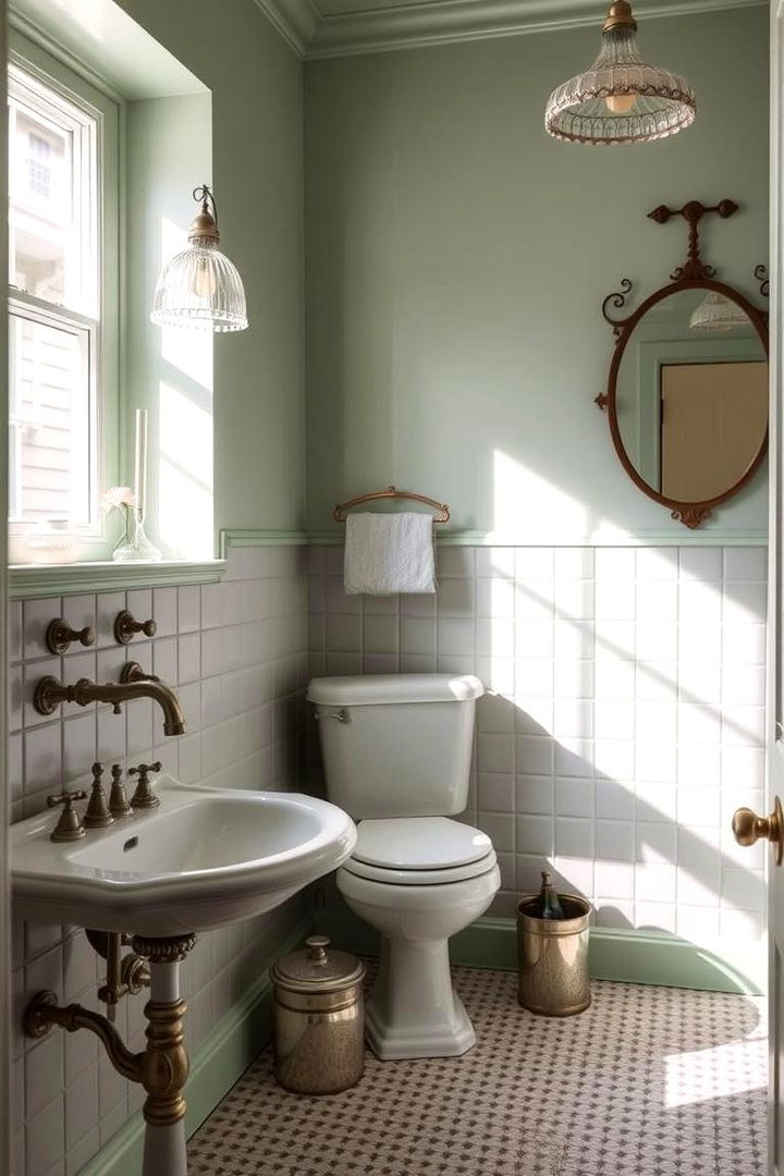 Vintage Charm with a Twist - 22 Sage Green Bathroom Ideas