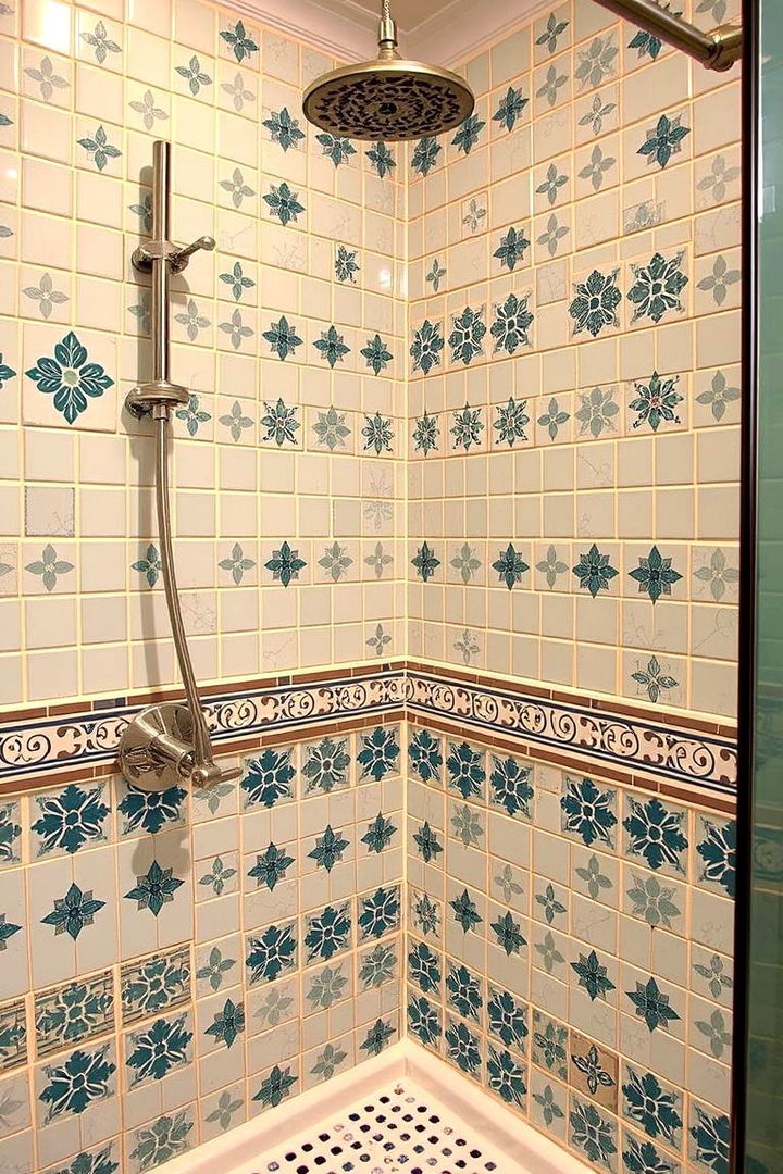 Vintage Chic Bathroom Tiles - 22 Walk-in Shower Tile Ideas