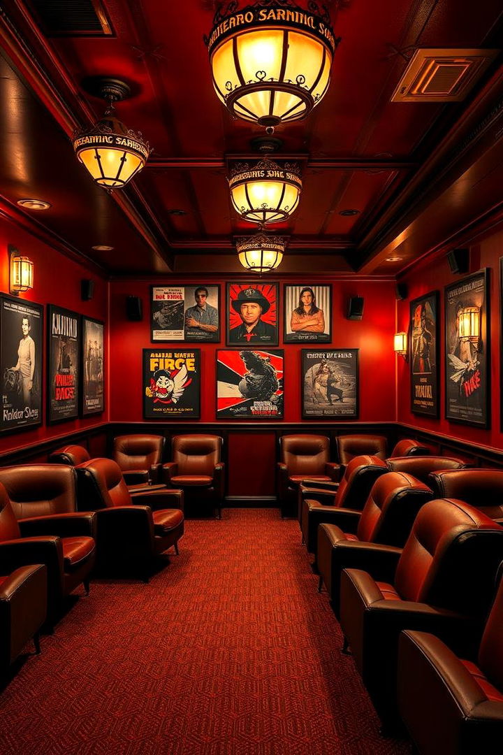 Vintage Cinema Style Ambiance - 22 Basement Home Theater Ideas