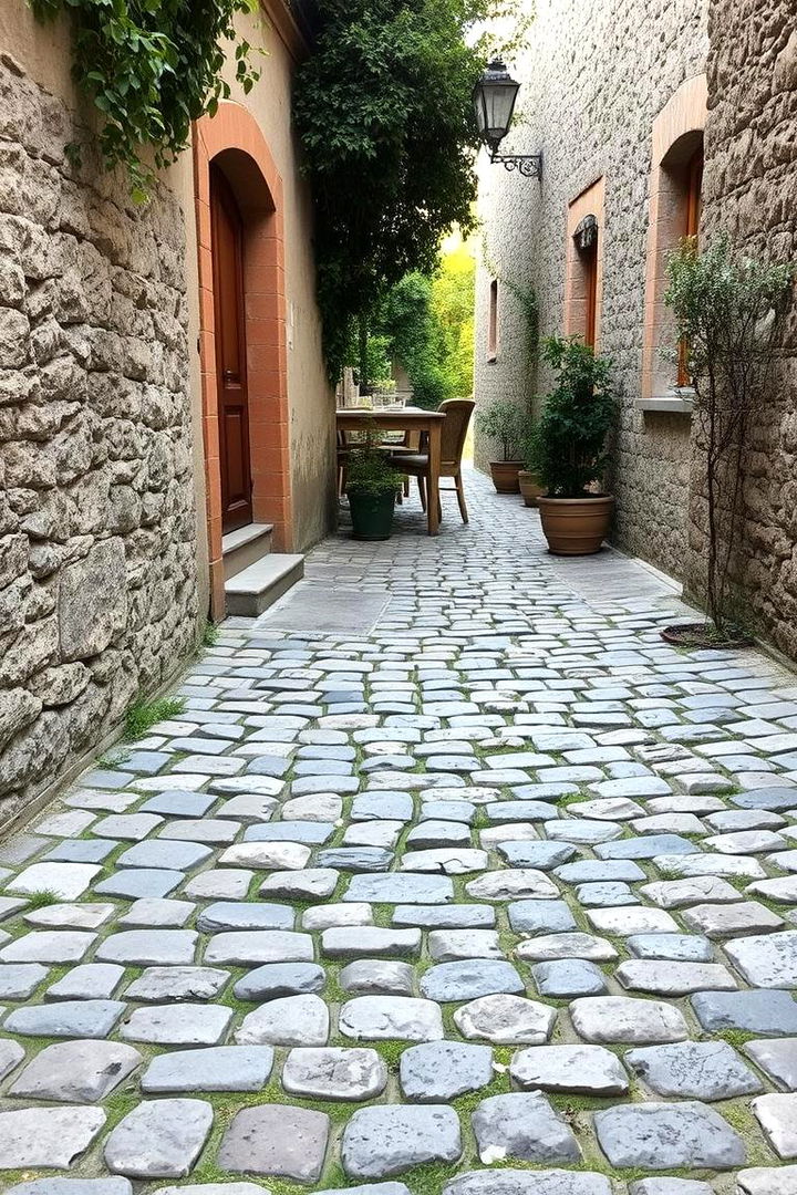 Vintage Cobblestone Walk - 22 Natural Walkway Ideas