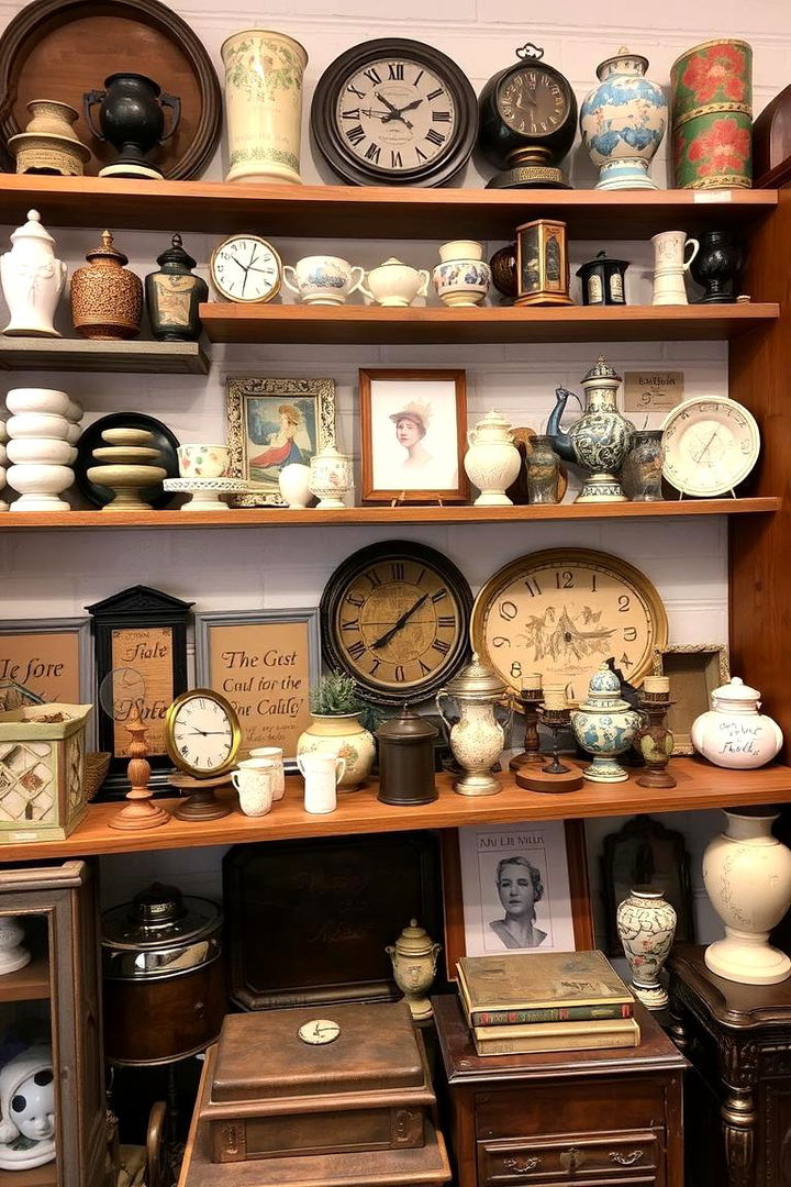 Vintage Collectibles Display - 22 Maximalist Decor Ideas