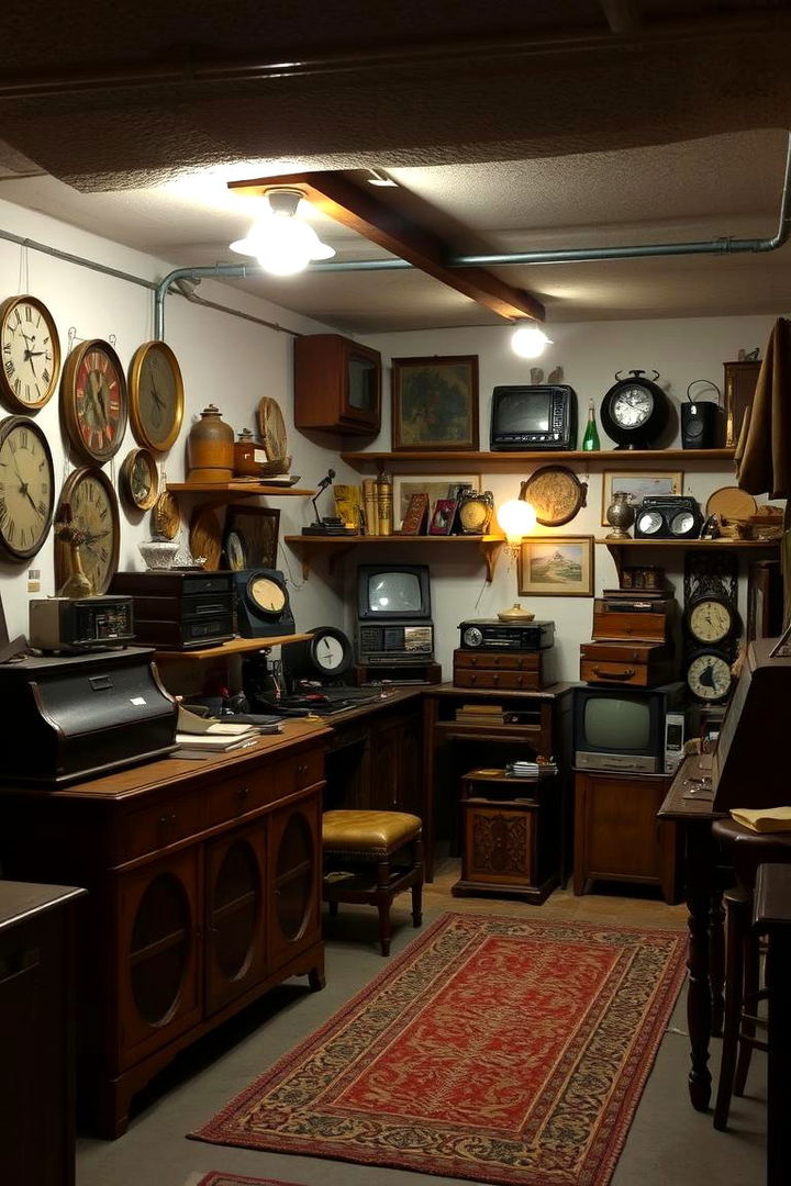 Vintage Collection Display - 22 basement decorating ideas